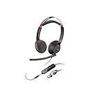 HP POLY Blackwire 5220 Stereo USB-C Headset +3.5mm Plug +USB-C/A Adapter 93S88AA