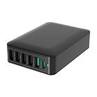 Dacota Platinum DPMC60WBK Multi-port 60W 5X USB-A + 1X USB-C Laddare