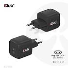 Club 3D CAC-1909EU Strömadapter PPS och GaN-teknik 2 x USB-C 45W