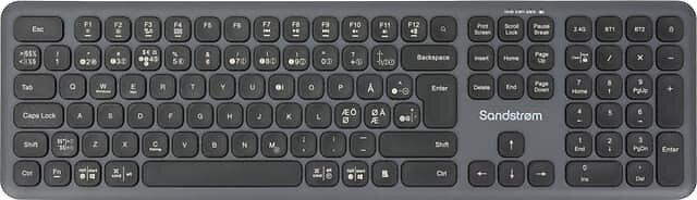 Sandstrøm Dual Mode trådlöst tangentbord (SE)