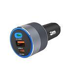 Forcell 85W Billaddare 2xUSB-C 1xUSB-A F-Energy Svart