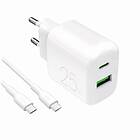 Puro Pro Lite KIt 25W + USB-C - USB-C Kabel 1,2m