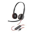 Poly Blackwire 3220 Stereo USB-C Headset +USB-C/A Adapter 93S87AA