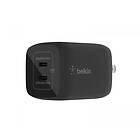 Belkin ENA007KQBK Dubbel USB-C GaN Snabbladdare 65W