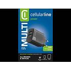 Cellularline ACHUSB2USBA24WK Dubbel USB-A Väggladdare 24W