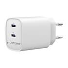 Gembird TA-UC-2C-PD45-01-W 2-port USB snabbladdare 45W