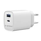 Gembird TA-UC-1A1C-PD45-01-W 2-port USB snabbladdare 45W