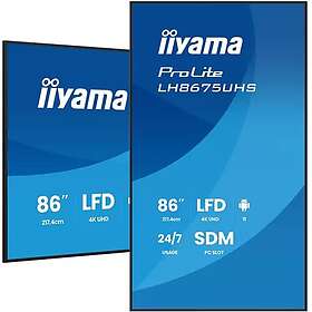 Iiyama ProLite LH8675UHS-B2AG 86" Digital Signage 4K UHD IPS