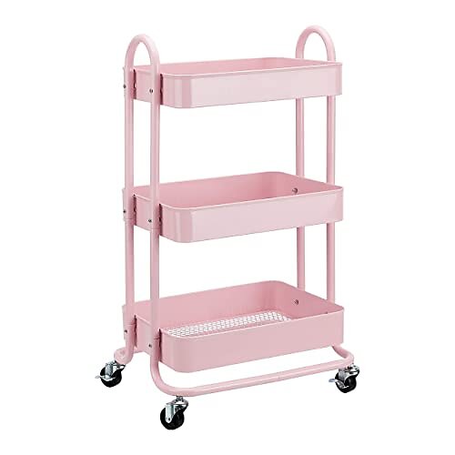 Amazon Basics 3-Layer Kitchen Trolley with 360 Degree Wheels