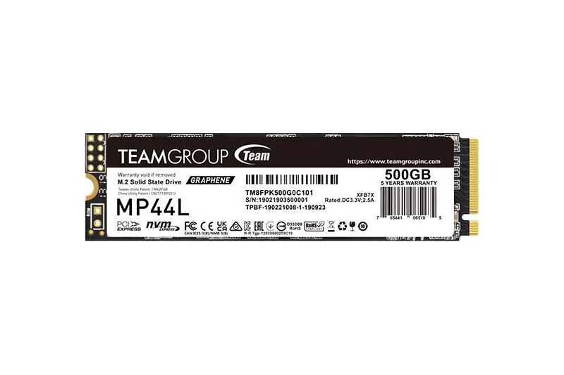 Team Group MP44L 500 GB PCI Express 4,0 x4 (NVMe) M.2-kort