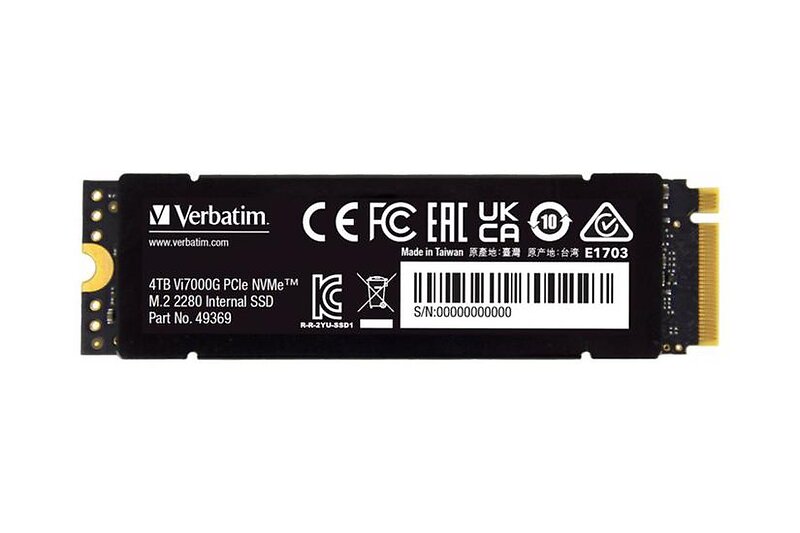 Verbatim Vi7000G 4TB SSD PCI Express 4,0 x4 (NVMe) M.2-kort