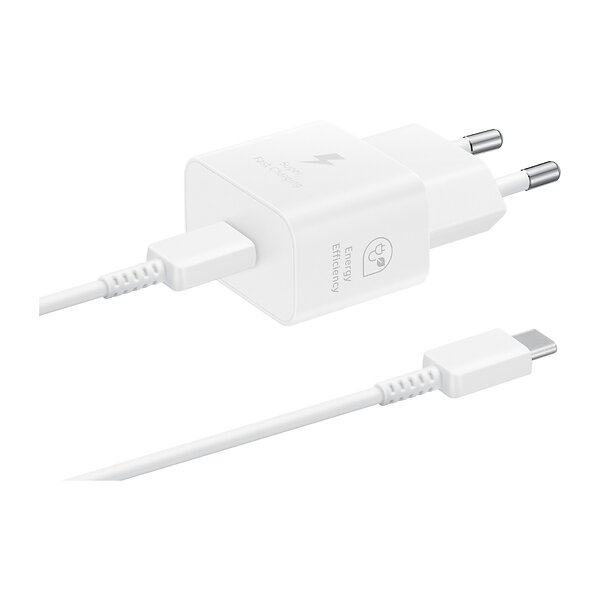 Samsung USB-C SNABBLADDARE 25W PD 3,0 1 M, VIT