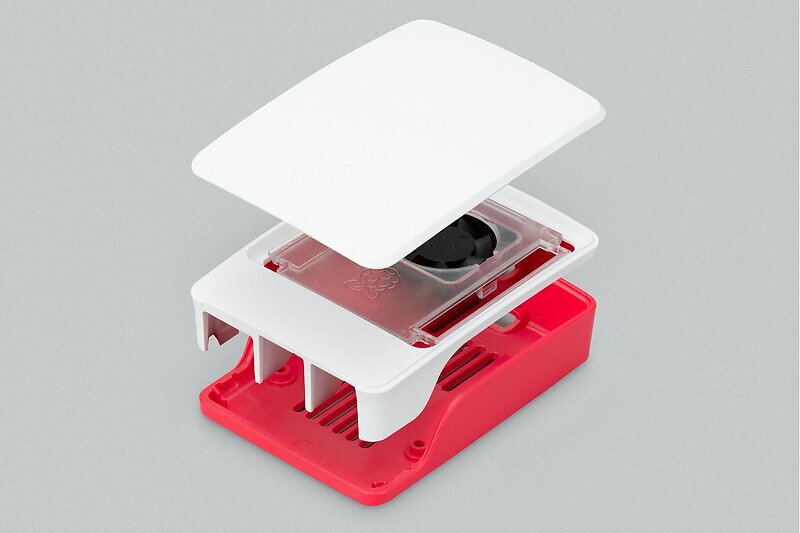 Raspberry Pi Official 5 Case, Red and White SC20198