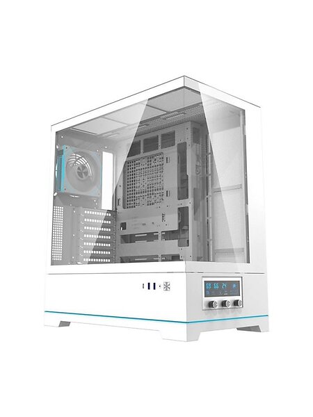 Darkflash DY451 PRO computer case with fan (white) Chassi Miditower Vit