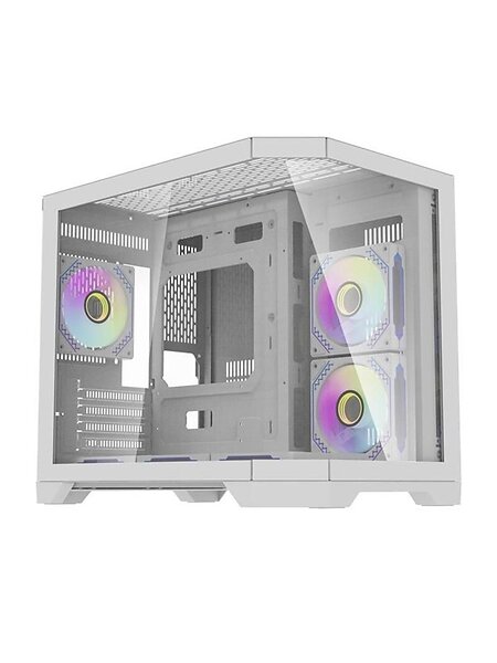 Darkflash FT418 computer case 6 aRGB fans (white) Chassi Minitower Vit