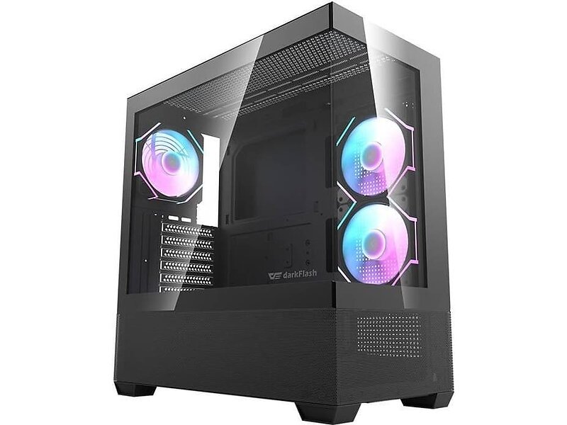 Darkflash DS900 AIR computer case (black) 6 ARGB Chassi Miditower Svart