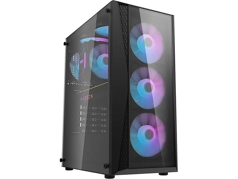 Darkflash DK352 Plus computer case 4 fans (black) Chassi Miditower Svart