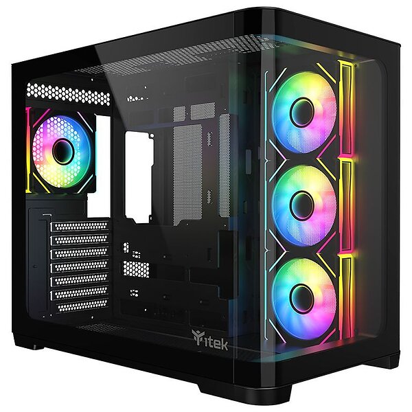 Itek Dark Cave Curved (Svart/Transparent)