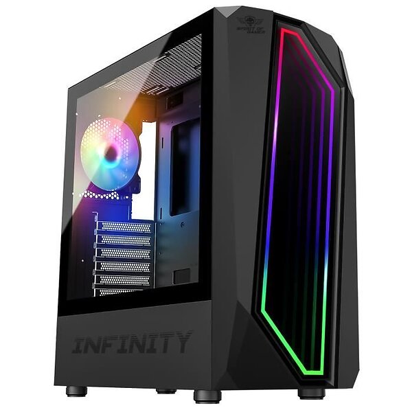 Spirit of Gamer Infinity RGB (Svart/Transparent)