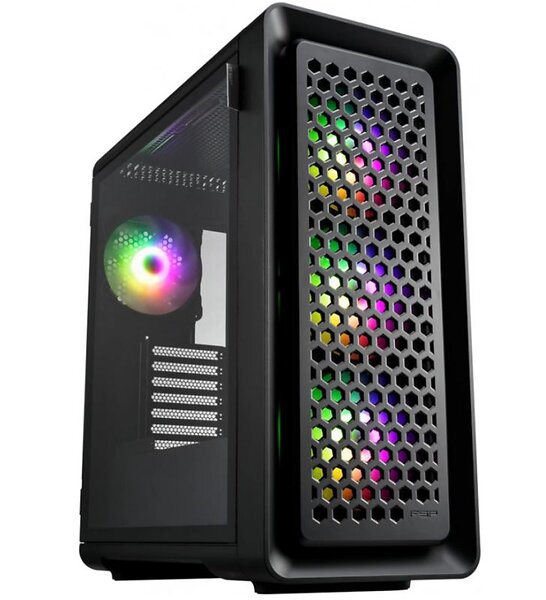 Grand FSP CUT593A RGB (Svart/Transparent)