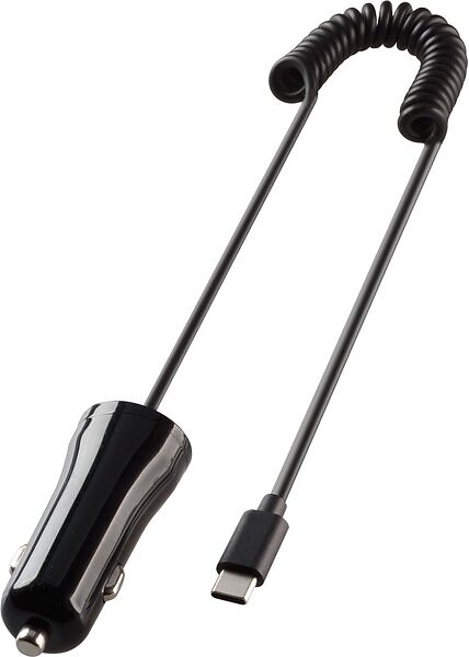 Vivanco Billaddare USB-C 2,4A med spiral kabel