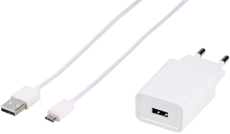 Vivanco USB Hemladdare 3A 15W + USB-C kabel