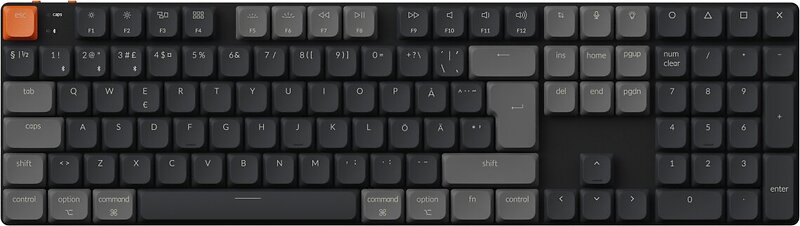 Keychron K5v2 RGB Aluminium Hot Swap QMK Low Profile 2.0 Brown (Nordic)