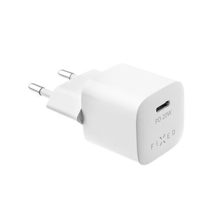 Fixed Snabb Hemladdare USB-C PD 20W+USB-C kabel 1m