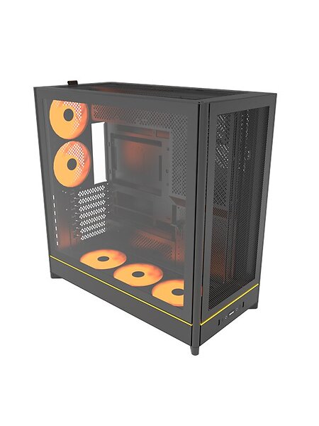 Montech HS01 PRO Mesh (Svart/Transparent)