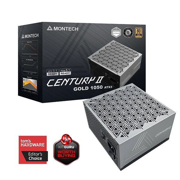 Montech Century II 80 Plus Gold Atx 3.1 1050W