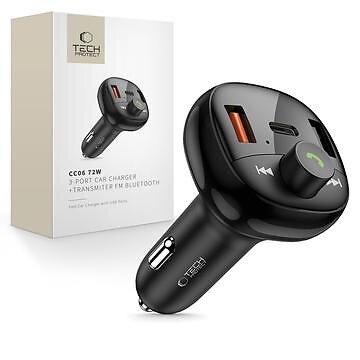 Tech-Protect CC06 Billaddare USB-C Till USB-A 72W Plus Bluetooth
