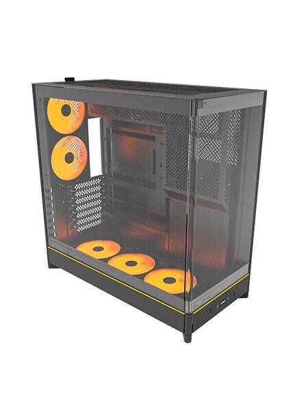 Montech HS02 Pro (Svart/Transparent)