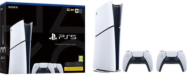 Sony PlayStation 5 (PS5) Slim Digital Edition 1TB (incl. 2 DualSense)