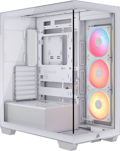 Corsair 3500X LX-R RGB iCUE LINK TG (White/Transparent)
