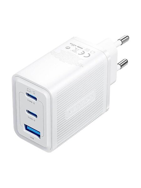 Vention FERW0-EU 2xUSB-C USB-A GaN Väggladdare 65W