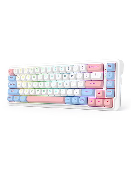 Redragon K709WBP-RGB-PRO NOVA Trådlös USB + RF Trådlös + Bluetooth Mekaniskt tangentbord (US)