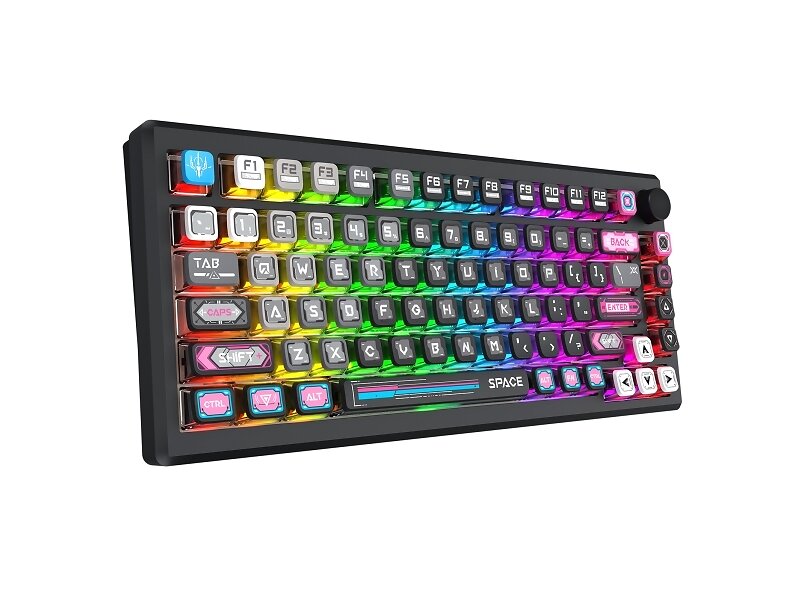 Redragon K732mc-Rgb-Pro Uranus Pro 65% Trådlös USB + RF Trådlös + Bluetooth Mekaniskt Tangentbord Qwerty Svart (US)