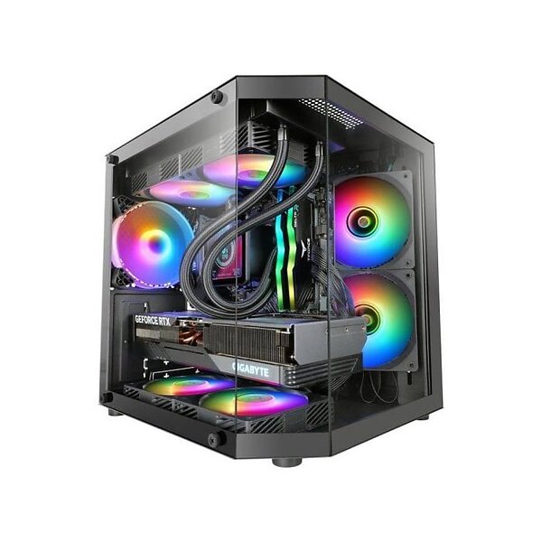 Mars Gaming MC-3T Lite RGB (Svart/Transparent)