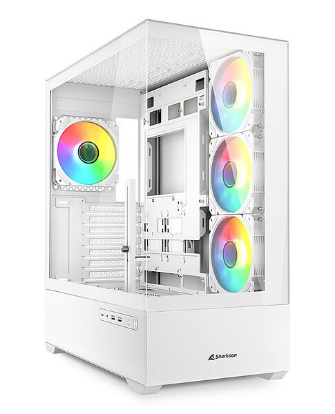 Sharkoon Ak6 Rgb (Vit/Härdat Glas)