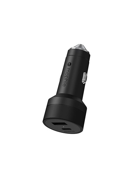 Mophie 409912501 Dubbel USB-C Snabbladdning Billaddare 42W