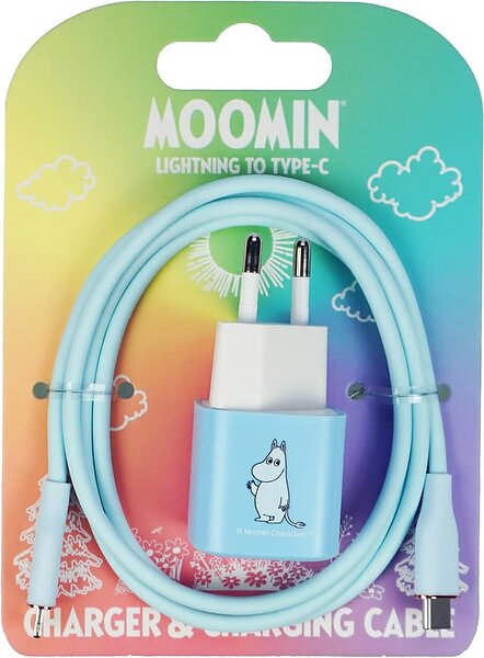 Moomin M20007 Lightning till USB-C-väggladdare med 1m kabel 20W