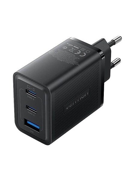Vention FERB0-EU GaN Väggladdare 2xUSB-C, USB-A 65W