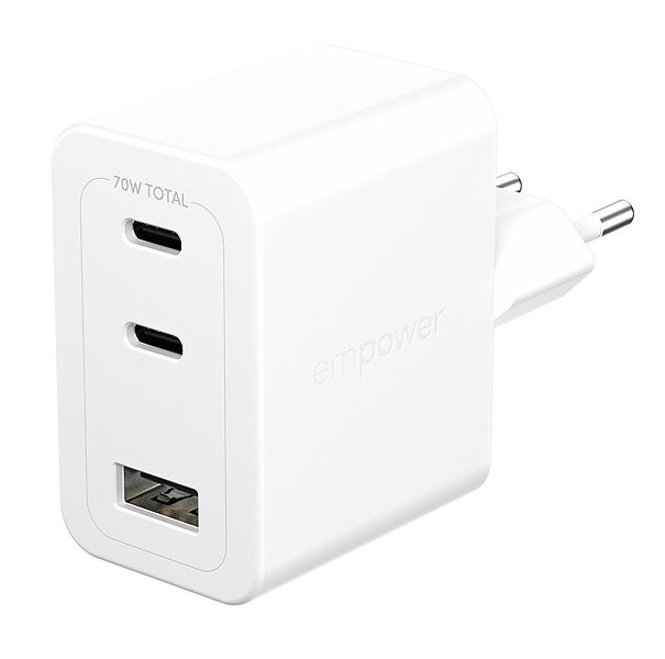 empower by EM31479 Turbo 70W Flera Laddare inkl. 2 x USB-C + USB-A