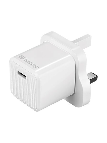Sandberg 441-64 USB-C-laddare (UK-kontakt) med Lightning-kabel 20W
