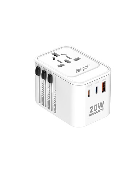 Energizer ETC200 20W Dubbel USB-C + USB-A PD Global Reseladdare