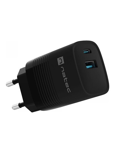 Natec NUC-2141 GaN Dubbel USB-C 30W Snabbladdare