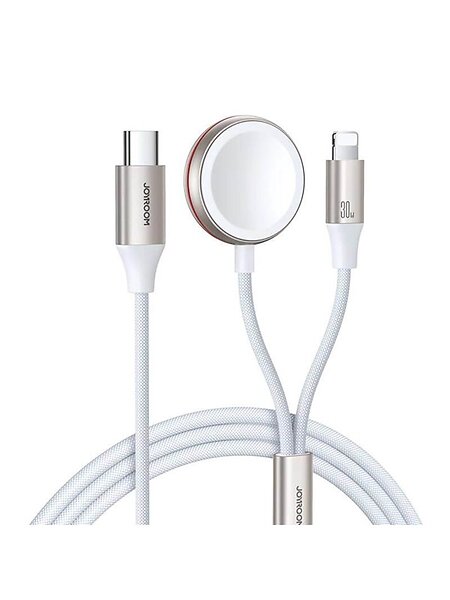 Joyroom S-IW012 Snabbladdande Magnetisk Laddare 2-i-1 30W 1.5m