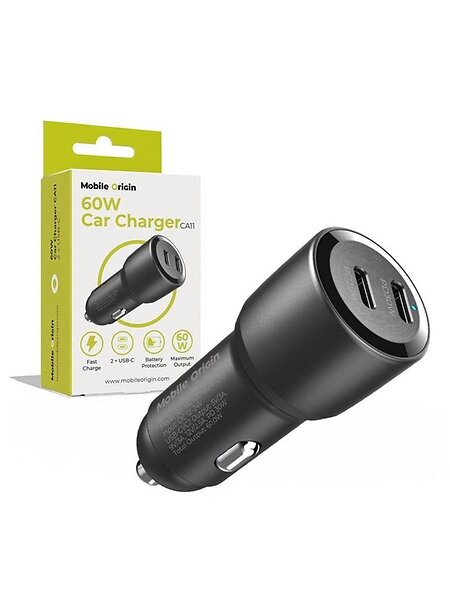 Mobile Origin MO-CCH60W-CA11 60W 2 USB-C Billaddare