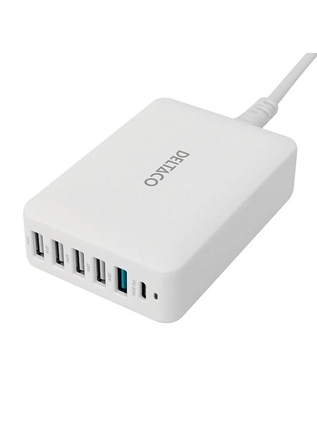 Deltaco USBC-MO100 USB Laddningsstation 60W