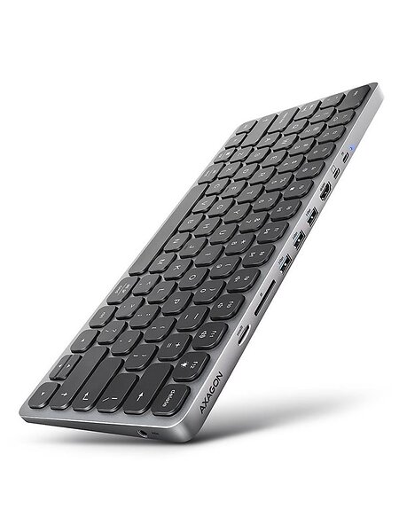 AXAGON USB-C 9-in-1 Keyboard HUB (US International)